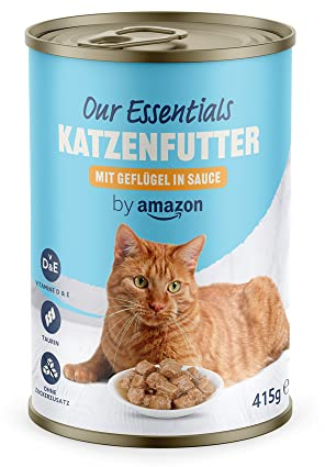 by Amazon Katzen Nassfutter Häppchen mit Geflügel in Sauce, 415g, 1er-Pack