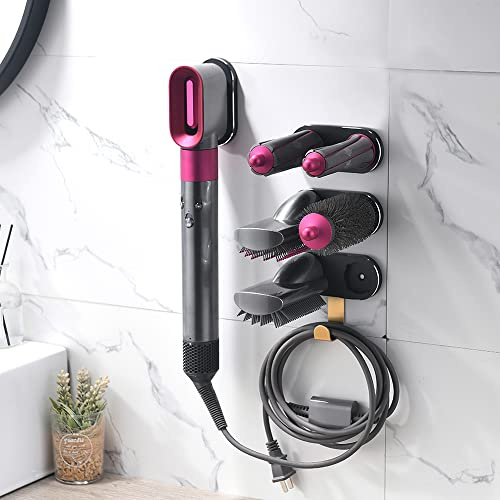 Wandhalterung für Dyson Airwrap Styler Haarlockenstab und Bürsten, Metall-Organizer, Aufbewahrungsregal, Lockenstab und Zubehör, Organizer für Zuhause, Schlafzimmer, Badezimmer