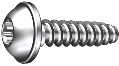 Schriever STSplus 6x16mm Edelstahl Thermoplast-Linsenkopfschraube mit Scheibe KN6038, Anzahl:10 Stück