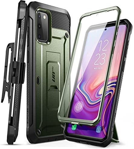 SUPCASE Unicorn Beetle Pro Ganzkörper-Schutzhülle für Samsung Galaxy S20 FE (2020), zweilagig, robust, mit Ständer, Guldangrün