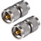 Vecys 2PCS UHF Adapter PL-259 UHF Stecker auf UHF Stecker Koaxialkabel Adapter SO-239 Stecker für Amateurfunk