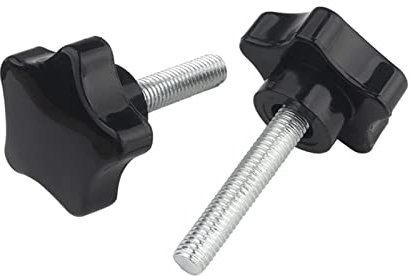 MOOPW M8 x 20mm 4 Stk Stern Rändelschrauben Kohlenstoffstahl Knopf Handhaben Klemmung Schrauben Plastik Griff Maschine Klemmgriff