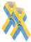 2 pcs Ukraine Awareness Ribbon Pins,Ukraine Revers Ribbon Pin Abzeichen Satin Blue & Gelbe Band geformte Pin für Ukraine Konfliktbewusstsein perfekt für Unterstützungsgruppen von Spendern