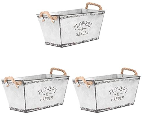 Garneck 3 Stück Blatt Metall Für Blumen Antike Rustikale Krugvase Retro-blumentopf Rustikale Vase Griff Blumeneimer Blumentopf Im Vintage-Stil Bauernkrugvase Kunsthandwerk Schreibtisch