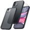 Qasyfanc Mate Funda Compatible con iPhone 11, Carcasa con Protección de La Cámara y 2 Protector Pantalla, Translúcida Protección Militar Anti-Choque Funda Silicona PC Anti-Arañazos Caso, Negro