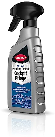 Caramba Premium Protect Cockpit Pflege, Innenraum-Reiniger für Autos, Pflegespray für Kfz-Kunststoffteile und Lederflächen, Materialschonend, 500 ml