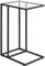 YMYNY Mesa Auxiliar en Forma de C, Mesita de Sofá, Mesa de Cristal Templado con Marco de Metal, Mesa de Centro, Apto para Salón O Dormitorio O Oficina, ‎40 x 30 x 63CM Negro HGD001B