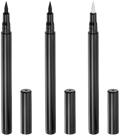 QUARKZMAN 3uds Tela Marcadores Permanente Tinte Pintura Textil Marcador Bolígrafos Fino Punta 3 Colores para Bricolaje Ropa Zapatos, Claro Gris, Blanco, Negro