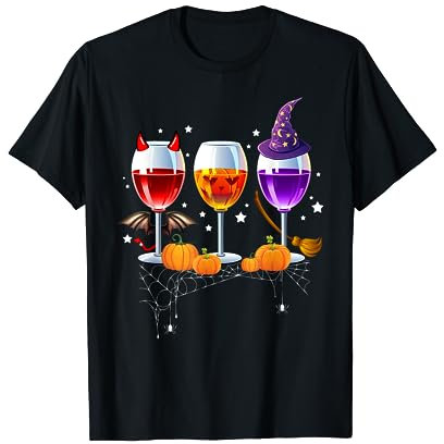 Verre à vin Halloween T-Shirt