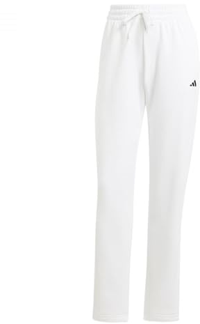 adidas Damen Essentials SMALL Logo Feel Cozy Open Hem Pant, White, XL