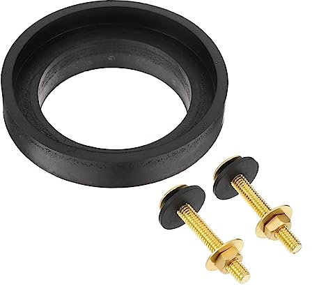 Hemobllo Toilet Tank Sealing Ring Rubber Gasket Black Easy to Install and Sturdy Toilet Cistern Seal Ring for Bathroom Repair and Replacement