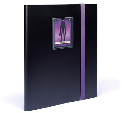Leuchtturm 369507 TCG Album Slim - mit 20 Hüllen für 360 Sammelkarten wie Yu-Gi-Oh, Magic, Lorcana oder One Piece - Softcover schwarz-violett
