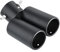 MOCNT Auto Auspuff Endrohr Edelstahl Auspuffblende Endrohr Schalldämpfer Auspuffrohr Universell Auspuffspitze Doppelendrohr Auslass Auspuffendrohr Biegen Schwarz 63mm