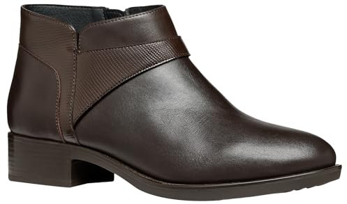 Geox D Felicity B, Stivale alla Caviglia Donna, Marrone Scuro, 42 EU