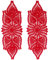 BOMHCS Handgefertigte Häkeldeckchen mit Blumenspitze, für Urlaub, Zuhause, Küche, Abendessen, Café, Tischläufer (rot, 15,2 x 48,3 cm, 2 Stück)