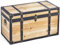 Kobolo Truhe Holztruhe – FLORENCE – mit Metalldetails und Kunstlederverschluss 70x35x38 cm