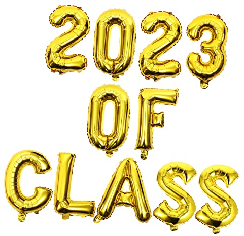 VILLFUL 1 Satz 2023 2023 Aluminiumfolienballon Folienballons 2023 Buchstabenballons Große Schwester Ballon Luftballons Mit Abschlussbrief Grad Gastgeschenke Dekor Partybedarf Abschlussball
