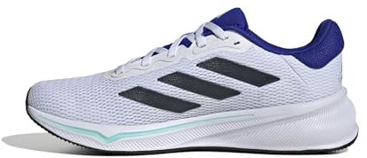 adidas Herren Response Runner Shoes Laufschuhe, FTWR White/Aurora Ink/Flash Aqua, 45 1/3 EU