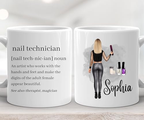 Gift for Nail Technician Mug, Gifts for Nail Artists, Nail Tech Mug, Personalised Nail Tech Gifts, Nail Tech Presents, Gifts for Nail Artists, Nail Tech Gift Ideas,