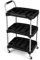 COSTWAY 3-Tier Rolling Tool Trolley, Metal Service Cart with Multiple Divider, Lockable Wheels & Sponged Handle, Heavy Duty DIY Storage Trolley for Workshop Garage (60x45x107cm)