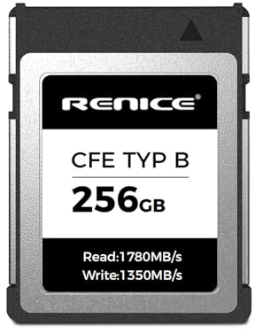 RENICE CFexpress Type B 256GB CF Card Camera Memory Cards PCIe 3.0 TLC Flash Memory Card up to 1780MB/s Read Speed
