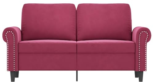 Kangmusi 2-Sitzer-Sofa Weinrot 120 cm Samt, kangmusi359523