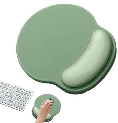 Mauspad mit Handgelenkschlaufe, Mauspad mit Handkissen - Ergonomisches Mauspad mit Handgelenkstütze für den Computer | Memory-Schwamm-Mauspad mit rutschfester Unterseite zum Programmieren, Spielen, En