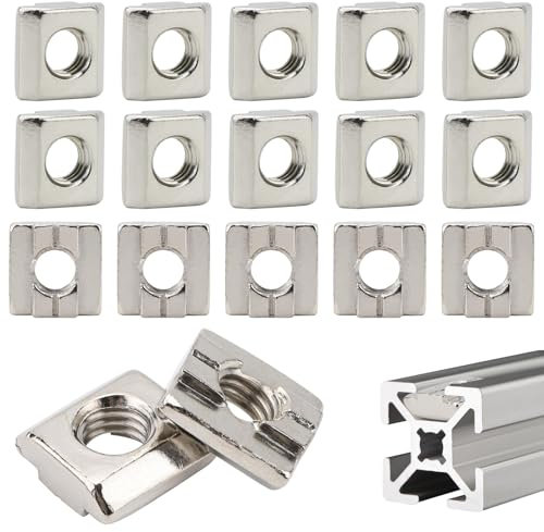 40 Stück Nutensteine M8 Gleitmuttern für 4040 Aluprofil Nut 8 T-Nuten Schiene Standard-40-Serie Aluschiene C Aluminiumprofil-Extrusionsschlitz