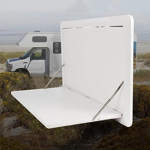 Klappbarer Klapptisch mit Licht, 80 cm L x 45 cm B, 25 kg Tragkraft, ideal für Wohnwagen