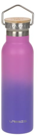 LÄSSIG Kinder Trinkflasche Edelstahl Unique Purple | Doppelwandig, 460ml