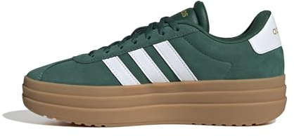 adidas Femme VL Court Bold Shoes Chaussures, Collegiate Green/Cloud White/Gold Metallic, 36 2/3 EU