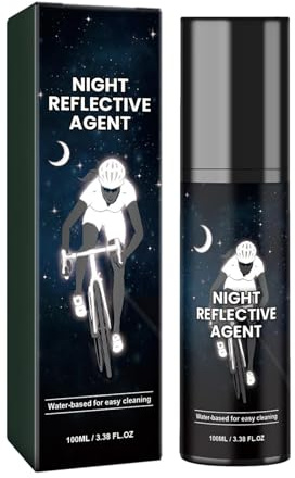 Vernice Spray Riflettente e Luminosa da 100 Ml, per Guida Notturna, Sicurezza, Vestiti, Biciclette, Skateboard, Tela, Legno, Tessuti, Esterno