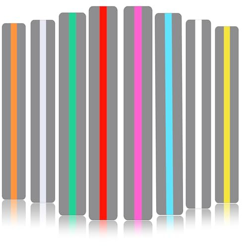 cobee 8 Geführte Lesestreifen, 19 x 3,2 cm Leselineal Kinder Farbige Overlays Lesezeichen zur Reduzierung von visuellem Stress, Markierungsstreifen Textmarkerstreifen für Adhs Legasthenie(Mehrfarbig)