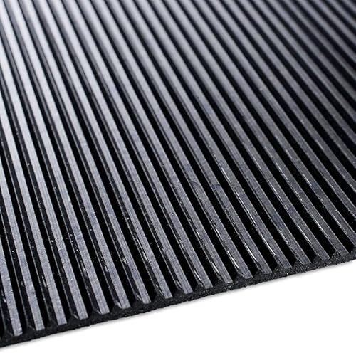 Feinriefenmatte Gummimatte Schutzmatte Gummiläufer Anti Rutsch Bodenbelag 100 cm Breite 3 mm dick Gummiboden Feingerippt (100 x 500 cm)