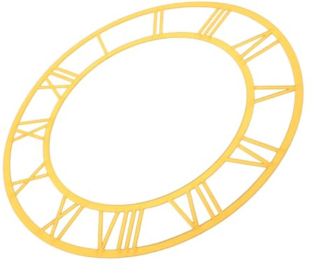 VALICLUD Acrylspiegel Zifferblatt Aufkleber Mit Römischen Ziffern 9.84 Zoll Rundes DIY Wanduhr Zifferblattersatz Für Wohnzimmer Hotel Und Eingang