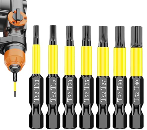 Magnetische Bohrbits - Rutschfeste Bohrerbits 7X | Adapterschlüssel & Robuster Antirutsch-Aufsatz für Holz, Metall & Heimwerkerprojekte