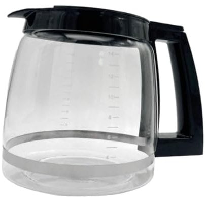 perfk 14 Cup Carafe Replacement Glass Pot Glass Coffee Pot for Automatic Drip Coffee Machine for Dcc-2800