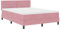 vidaXL Boxspringbett mit Matratze Rosa 160x200 cm Samt