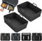 Silicone Air Fryer Liner 2-Pack for Ninja Duel AF451UK/AF400UK 9.5L /Tower T17088/Instant Vortex/Salter and 8.5-9.5 Litre Dual Air Fryers, Ninja Double Stack Compatible Dishwasher Safe, BPA-Free,