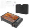 ACROSSPART Petit barbecue à gaz portable avec filet et valise - Barbecue de table à gaz d'extérieur pour camping, voyage, trekking - 42 x 26 x 11 cm