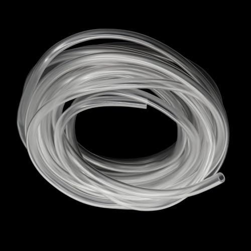 iMeistek 4mm ID x 7mm OD Clear Plastic Tube Hose, 6M Length Food Grade Flexible PVC Vinyl Tube Pipe for Oil Water and Air Transfer