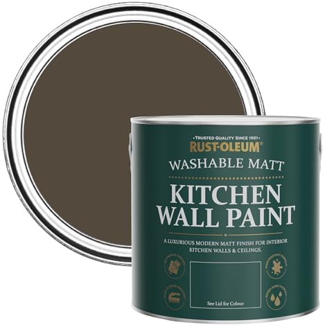 Rust-Oleum Washable Kitchen Wall & Ceiling Paint Paint, Stain, Mould and Moisture Resistant in Matt Finish - Lockwood 2.5 litres