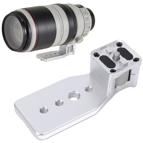Annadue Metal Lens Collar Stand, Tripod Mount Base Specifically Designed for EF 100-400mm F/4.5-5.6L IS II Lens, Integrated with 1/4 3/8 Inch Screw Holes, Stability, Aluminum Alloy