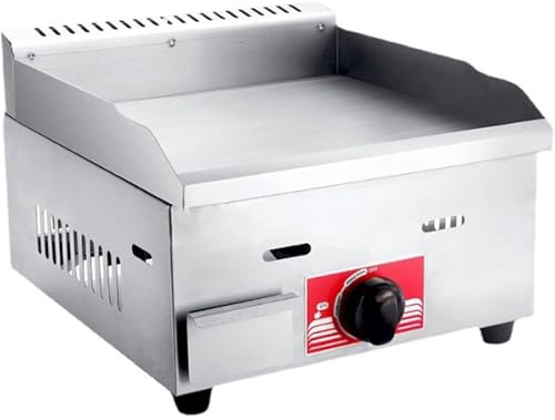 Gas Griddle Nonstick Stainless Steel Hot Plate BBQ Grill 36x30cm Adjustable Temperature 50-300℃