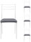 Homely - Pack de 4 sillas de Cocina Paris, Estructura de Metal en Color Blanco, Asiento de PVC en Color Gris, de 41x45x85 cm (Blanco-Gris)