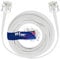 1STec 75M ADSL 2+ RJ11 Modem Extension Cable for BT Infinity Sky Q Talktalk Plusnet EE Vodafone Now Broadband First Utility & Post Office FTTC Fibre/Standard Internet Connections (75 Metre White)
