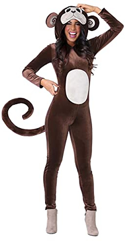 Women's Jumpsuit Monkey Around Fancy Dress Costume X-Large Brown