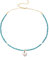 Yakiki Damen Trendy Böhmen Natur Shell Anhänger Türkis Perlen Kette Conch Choker Einfache Halskette