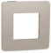 Schneider Electric - Unica Studio Color - plaque de finition - Taupe liseré Anthracite - 1 poste - NU280228