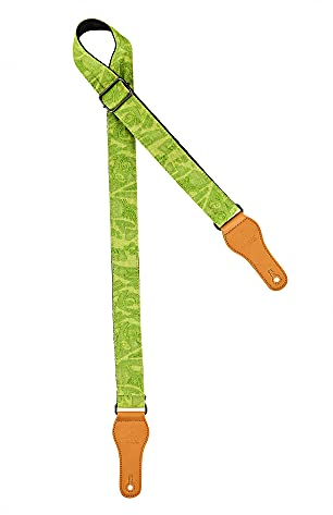 Ortega Guitars Ukulele Gurt Verstellbar - Spring Series - Baumwolle, Grün (OCS-340U)